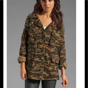 UNIF AWOL studded camo jacket S
